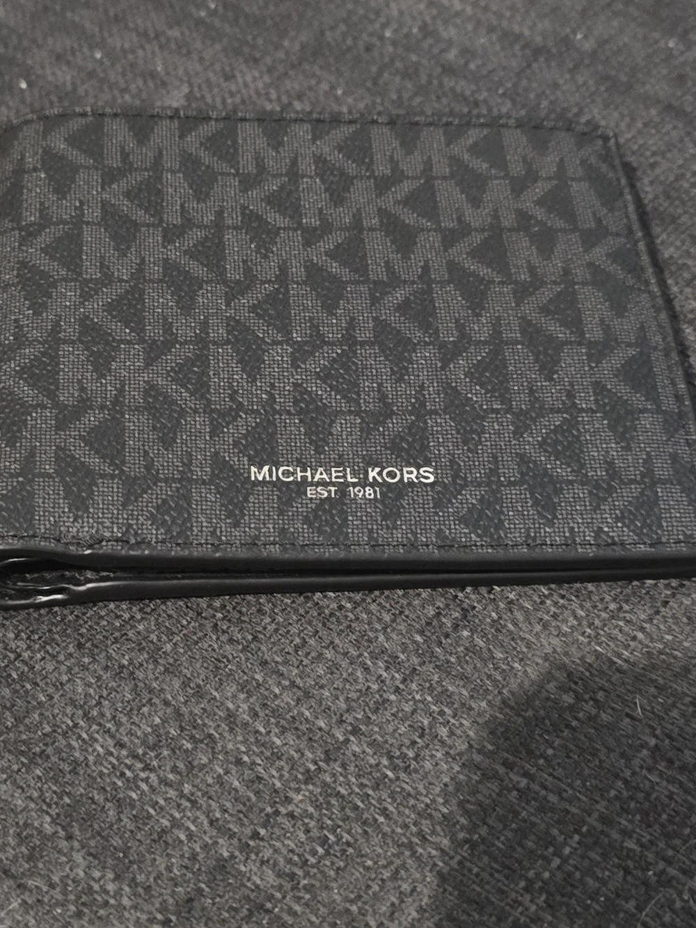 Michael Kors Black MK Monogram Card Holder